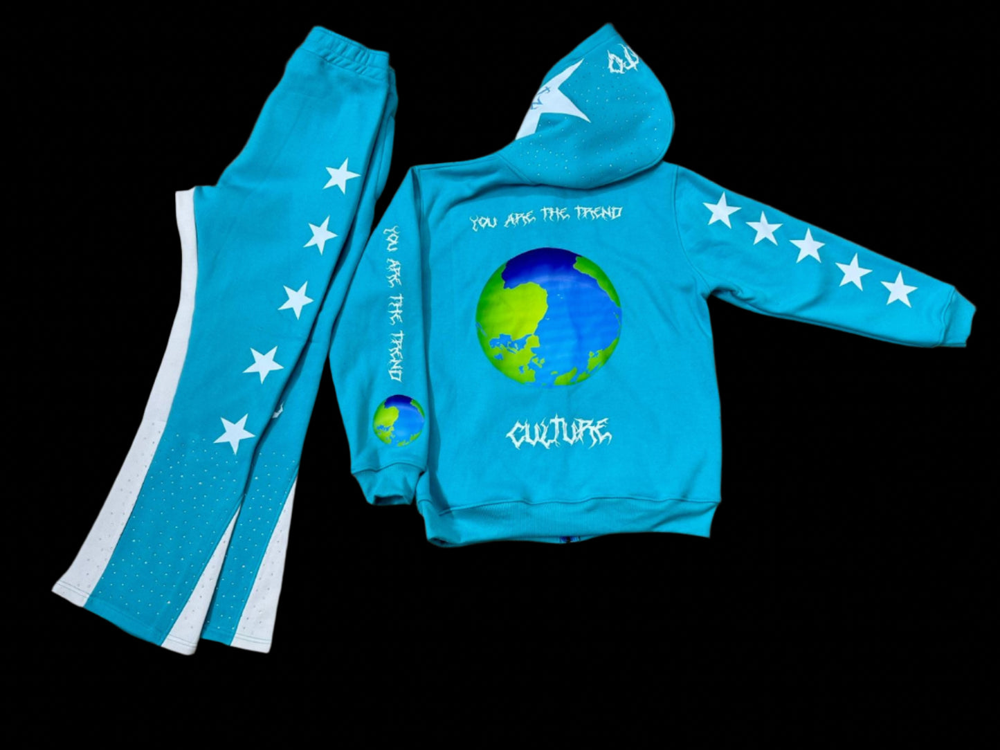 You are the trend sweatsuit ( Cyan full set)