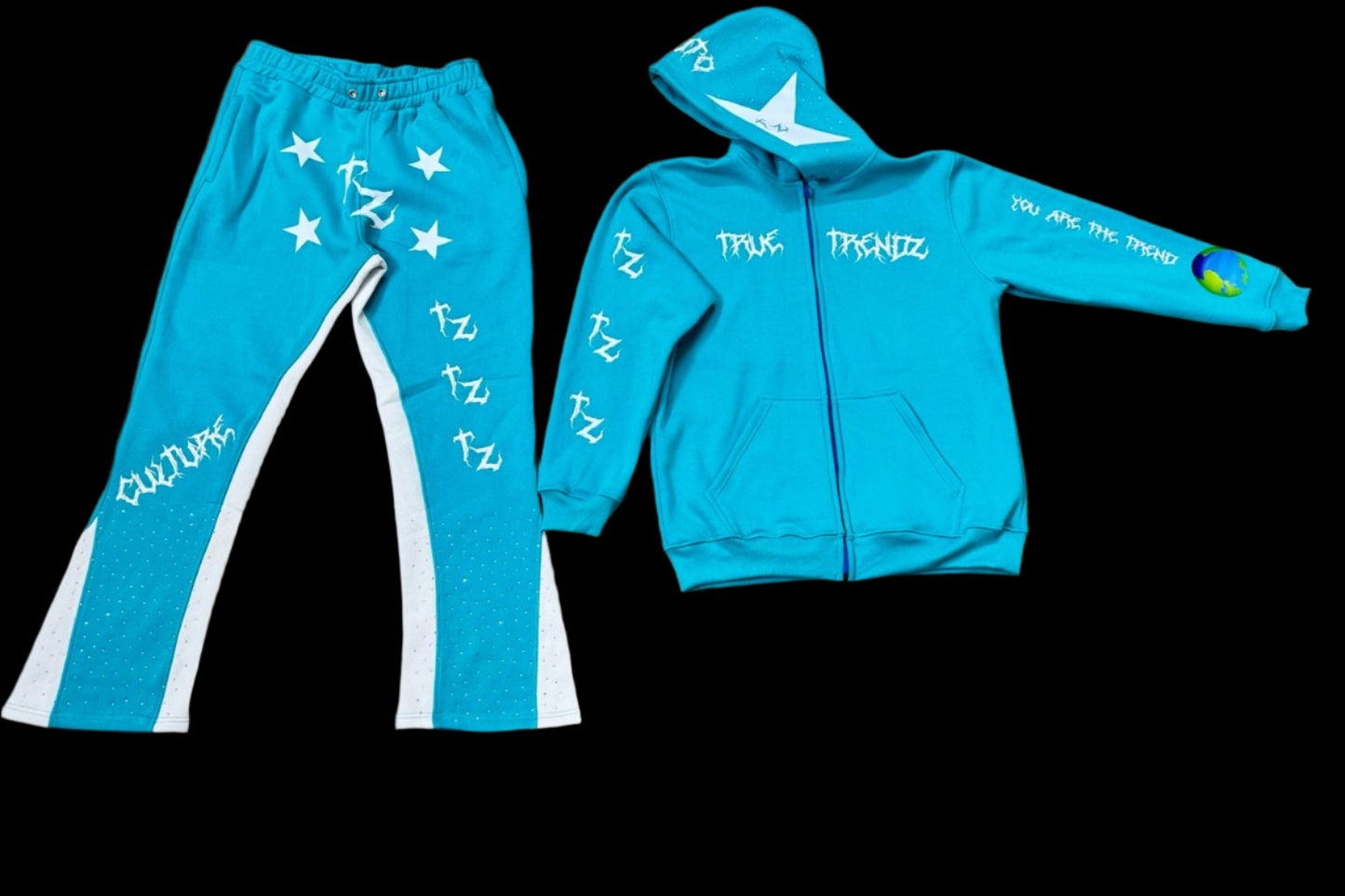 You are the trend sweatsuit ( Cyan full set)