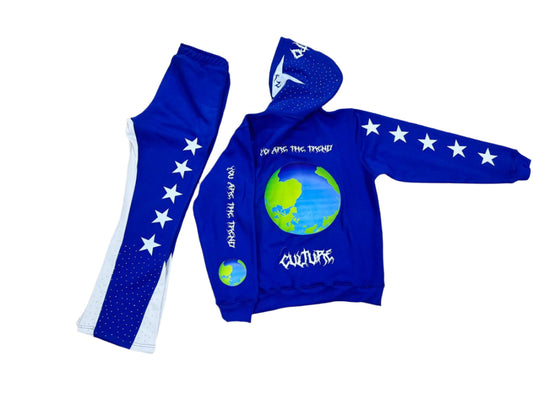 You Are The Trend Sweatsuit( Blue Full set)