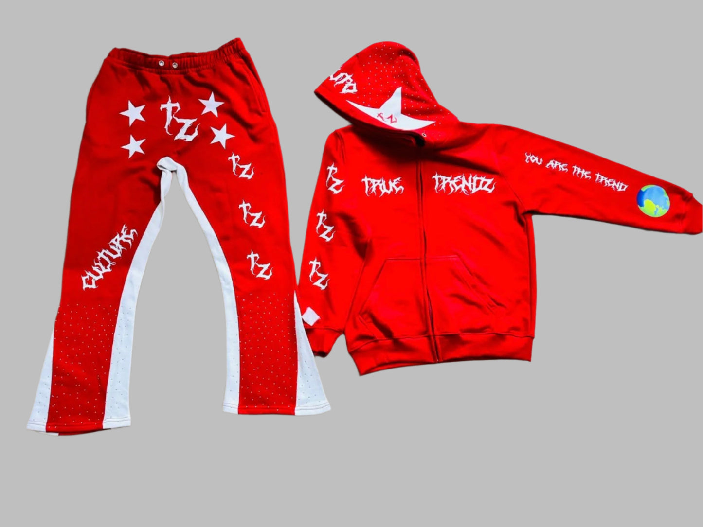 You Are The Trend Sweatsuits( Red Full Set)